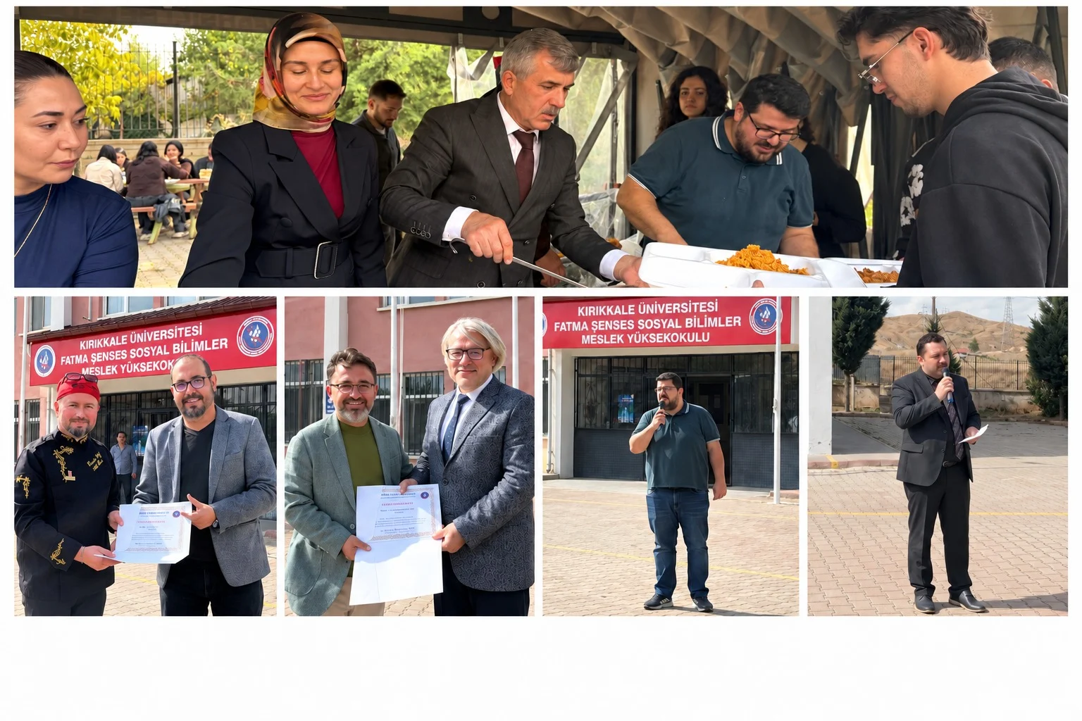 Bir Sofrada Buluşuyoruz programında ikram, konuşmalar ve teşekkür belgelerinden kareler. Bir Sofrada Buluşuyoruz programında ikram, konuşmalar ve teşekkür belgelerinden kareler.