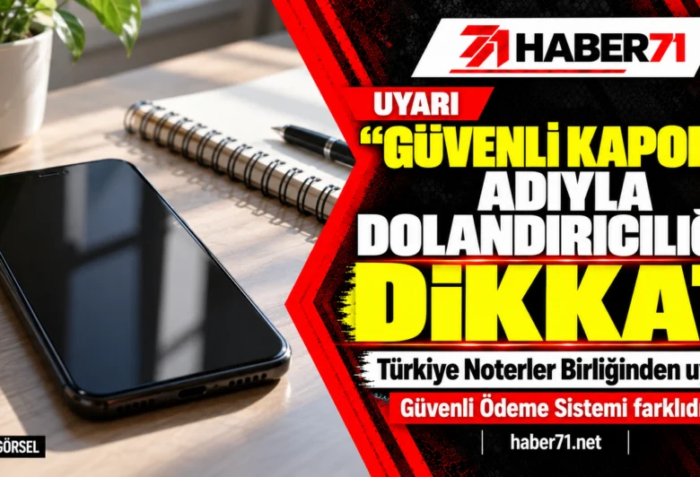 Noterler Birliğinden uyarı: “Güvenli Kapora” adıyla para isteyenlere dikkat Noterler Birliğinden uyarı: “Güvenli Kapora” adıyla para isteyenlere dikkat — Haber71 haber kapağı.