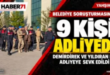 Yahşihan Belediyesi soruşturmasında 9 kişi adliyede — Haber71 Yahşihan Belediyesi soruşturmasında 9 şüphelinin adliyeye sevkini konu alan, video karesinden hazırlanan Haber71 haber tasarımı.