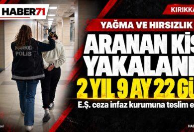 Haber71 kapak — Kırıkkale’de yağma ve hırsızlıktan aranan kişi yakalandı Haber71: Yağma ve hırsızlıktan aranan E.Ş., 2 yıl 9 ay 22 gün hapis cezası nedeniyle ceza infaz kurumuna teslim edildi. Temsili görsel.