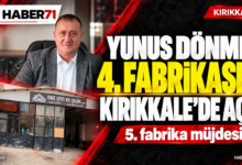 Yunus Dönmez’in dördüncü fabrikasını Kırıkkale’de açmasını ve beşinci fabrika planını anlatan temsili haber kapağı