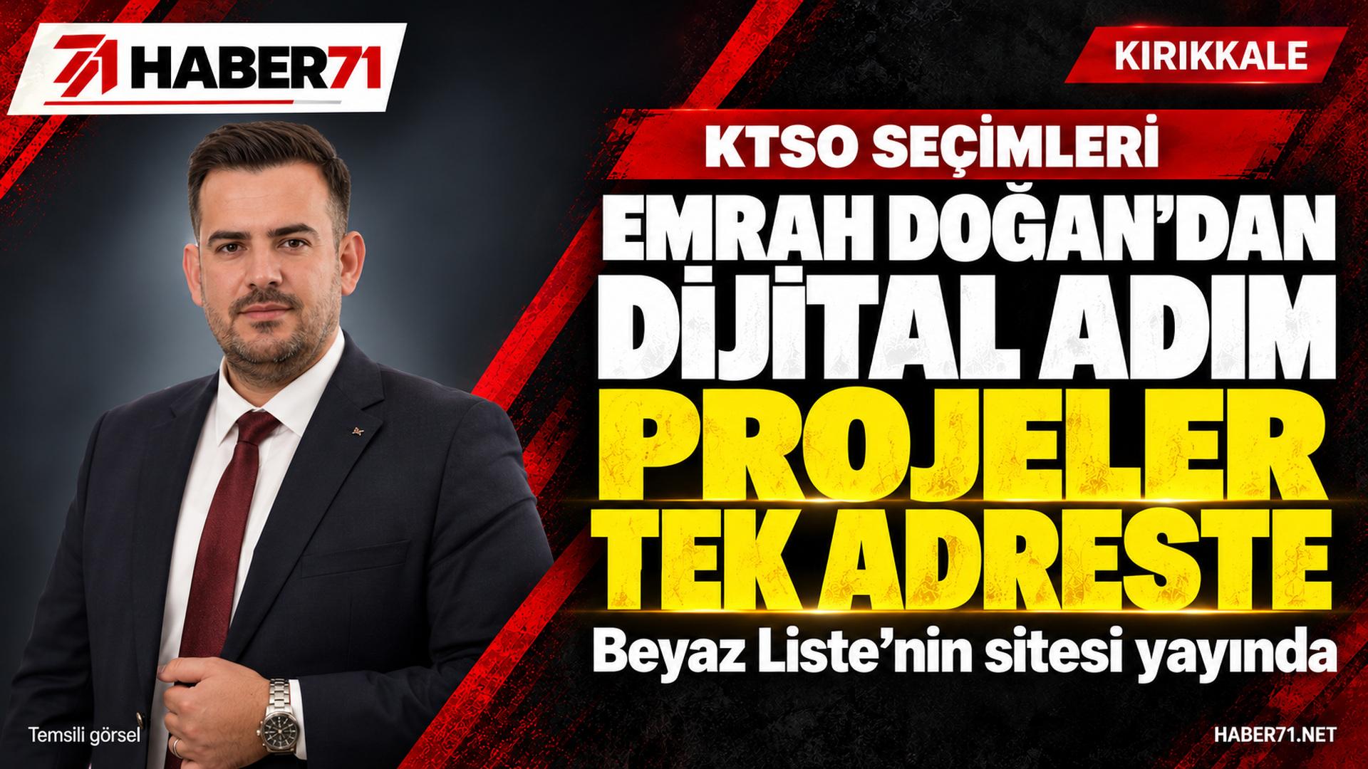 Emrah Doğan’ın internet sitesi ve Beyaz Liste projelerini anlatan Haber71 kapağı; temsili tasarım