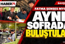 Fatma Şenses MYO’da öğrenciler aynı sofrada buluştu Fatma Şenses MYO’da Bir Sofrada Buluşuyoruz etkinliği için hazırlanan Haber71 kapağı; gerçek etkinlik fotoğraflarından kompozisyon. Temsili görsel.