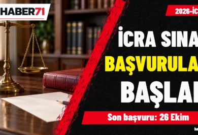 Kırıkkale Haber, Son Dakika Kırıkkale Haberleri 2026 İcra sınavında son başvuru 26 Ekim, ücret ödemesi 27 Ekim