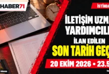 İletişim uzman yardımcılığı başvuru süresi doldu İletişim uzman yardımcılığı için ilan edilen 20 Ekim son tarihi geçti — Haber71 kapağı