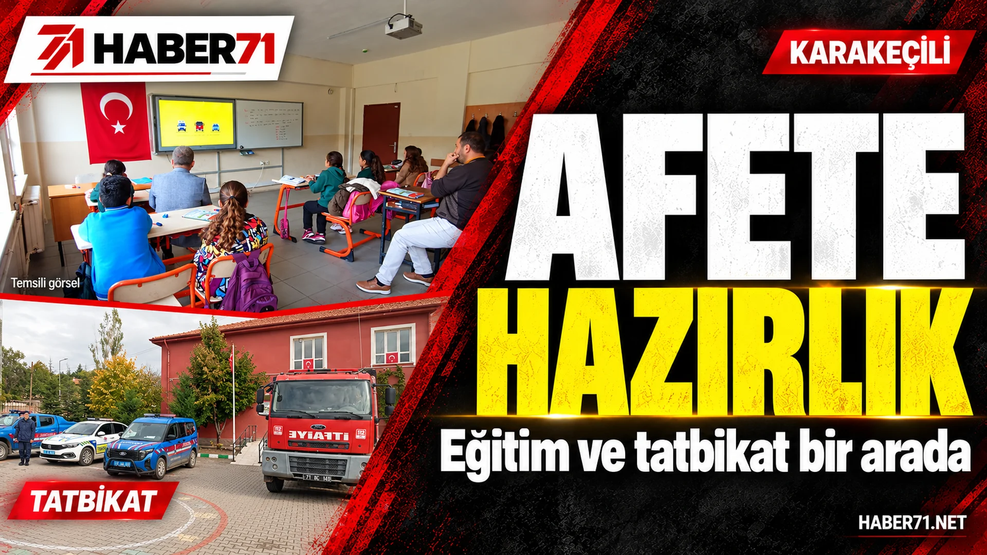 Karakeçili’de öğrencilere afet eğitimi ve deprem tatbikatı Karakeçili’de afet eğitimi ve tatbikatını konu alan Haber71 kapağı