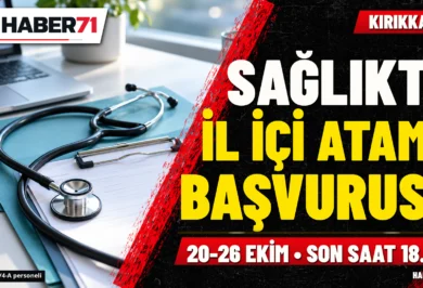 Kırıkkale’de sağlık personelinin il içi atama başvuruları başladı Haber71 haber kapağı: Kırıkkale’de sağlık personelinin il içi atama başvuruları başladı