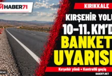 Kırıkkale-Kırşehir yolunun 10–11. kilometreleri için banket çalışması uyarısı Kırıkkale-Kırşehir yolunun 10–11. kilometrelerinde banket uyarısı — Haber71 temsili yol kapağı