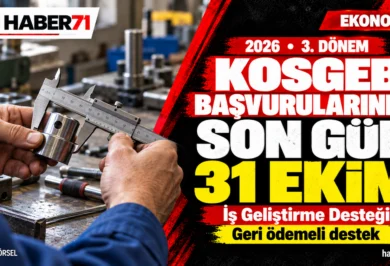 KOSGEB İş Geliştirme Desteğinde başvurular başladı: Son gün 31 Ekim — Haber71 kapağı 2026 üçüncü dönem KOSGEB İş Geliştirme Desteği başvurularında son günün 31 Ekim olduğunu belirten Haber71 kapağı