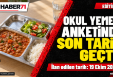 Okul yemeği anketlerinde ilan edilen 19 Ekim tarihi geçti Haber71 haber kapağı: Okul yemeği anketlerinde ilan edilen 19 Ekim tarihi geçti
