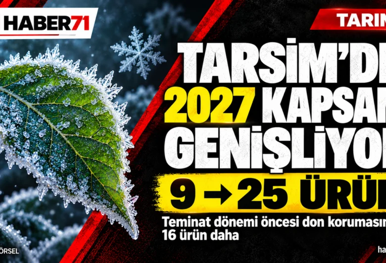 TARSİM 2027 kapsamı genişliyor — Haber71 haber kapağı TARSİM’in 2027 yeniliklerinde don korumasına 16 ürün eklenmesini anlatan Haber71 haber kapağı