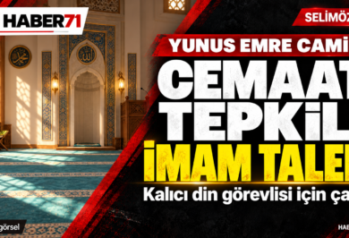 Yunus Emre Camii için imam çağrısı — Haber71 temsilî haber kapağı İmam talebine ilişkin haber için hazırlanmış temsilî cami içi görseli