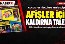 Çocuk festivali afişleri — Kırıkkale | Haber71 Kırıkkale’de çocuk festivali için afişlerin kaldırılması talebini konu alan Haber71 haber tasarımı ve festival afişi