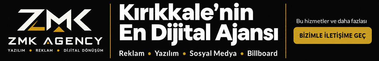 ZMK Agency — Kırıkkale'nin En Dijital Ajansı. Reklam, Yazılım, Sosyal Medya, Billboard Tanıtımı ve daha fazlası. Bizimle iletişime geçin.